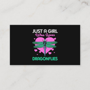 Carte De Visite Juste une fille qui aime les libellules