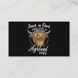 Carte De Visite Juste Une Fille Qui Aime Les Vaches Highland Scott