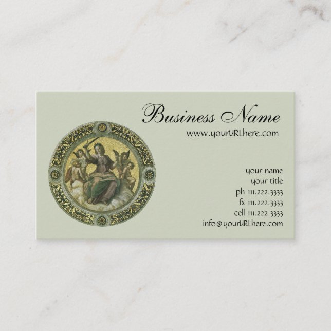 Carte De Visite Justice (fresque du Vatican) par Raphaël (Devant)