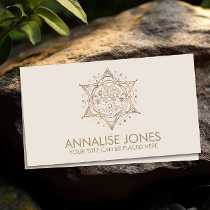 Carte De Visite Kabbalah L'Arbre de Vie Ornament de Géométrie Sacr