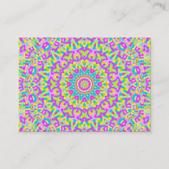 Carte De Visite Kaleidoscope coloré 010 (Devant)