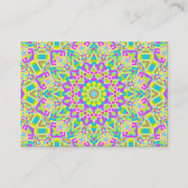 Carte De Visite Kaleidoscope coloré 02 (Devant)