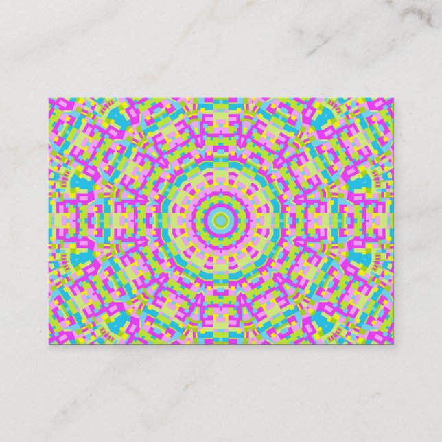 Carte De Visite Kaleidoscope coloré 03 (Devant)