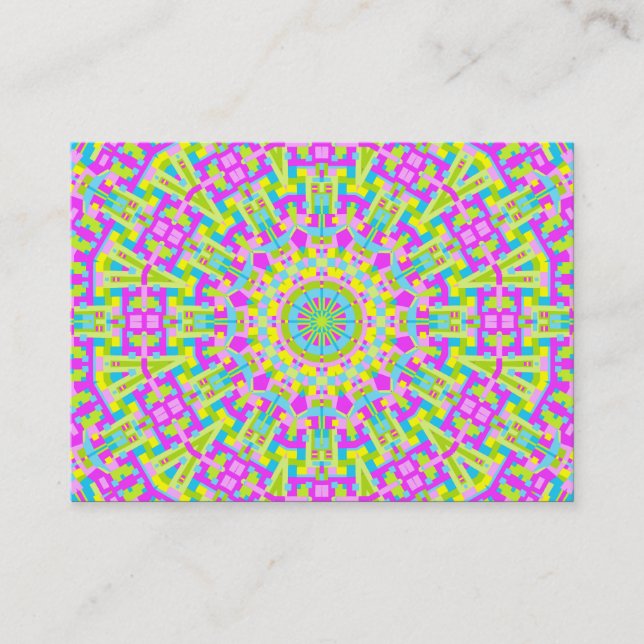 Carte De Visite Kaleidoscope coloré 05 (Devant)
