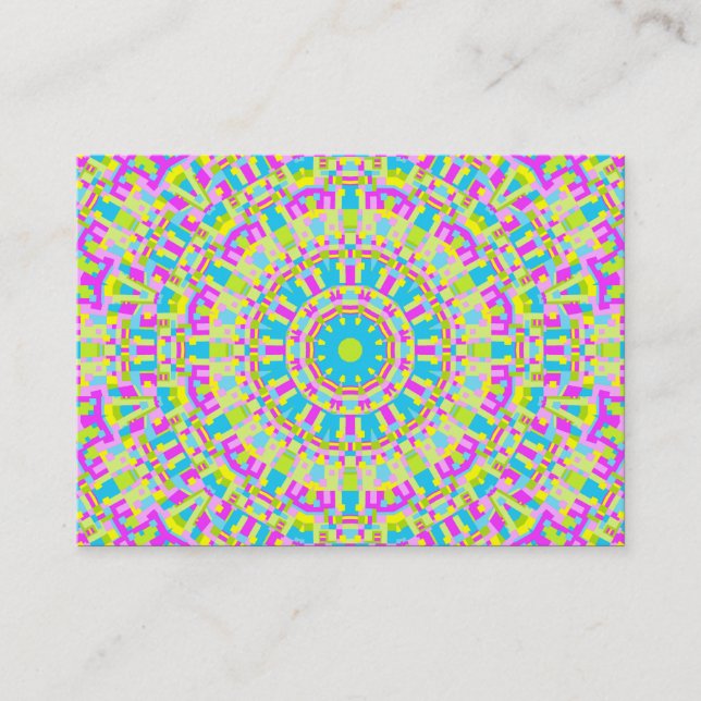 Carte De Visite Kaleidoscope Coloré 06 (Devant)