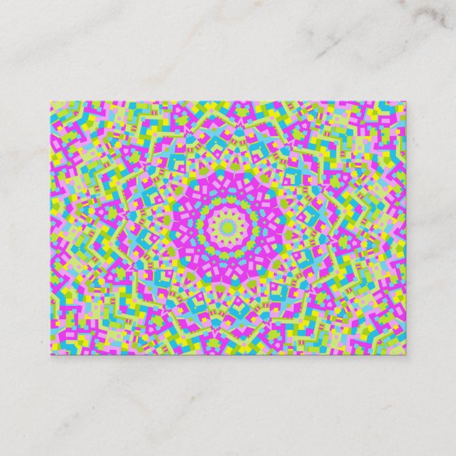 Carte De Visite Kaleidoscope coloré 08 (Devant)
