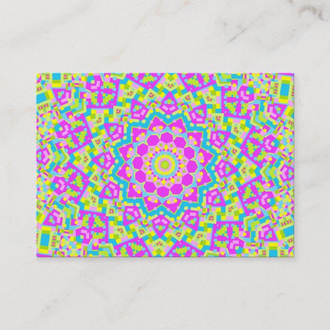 Carte De Visite Kaleidoscope coloré 09 (Devant)