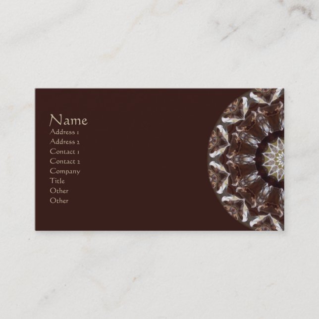 Carte De Visite Kaléidoscope de cône de pin (Devant)