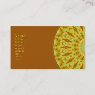 Carte De Visite Kaléidoscope de fractale de rayon de soleil