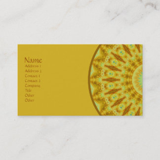 Carte De Visite Kaléidoscope de fractale de rayon de soleil