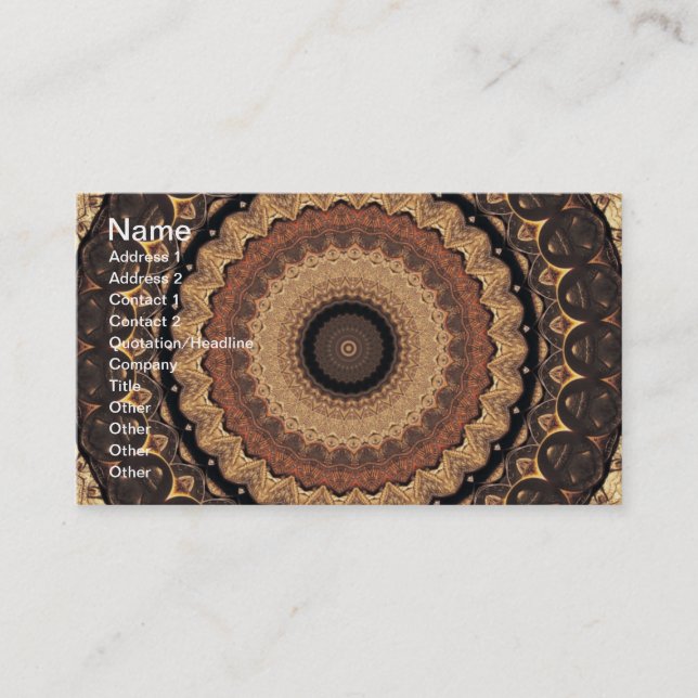 Carte De Visite Kaléidoscope de petite monnaie (Devant)