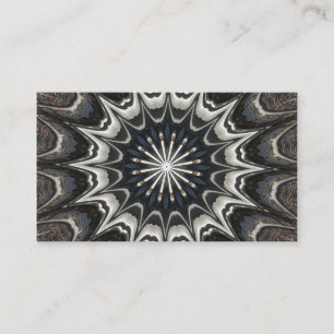 Carte De Visite Kaleidoscope Design noir gris bleu blanc