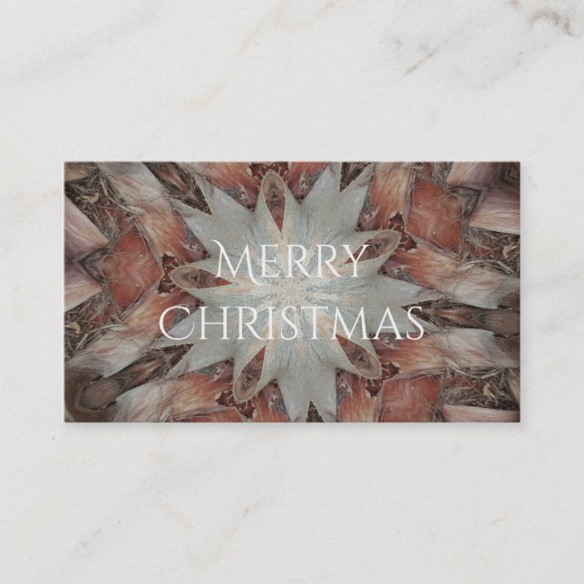 Carte De Visite Kaleidoscope Design Star du tronc de palmier (Devant)