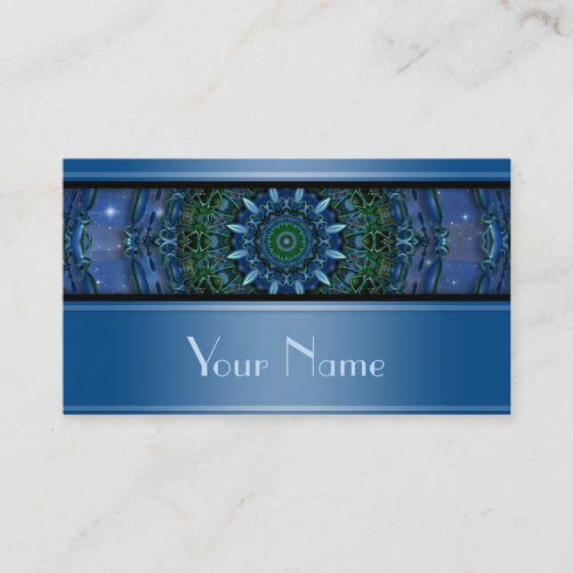 Carte De Visite Kaleidoscope Fractal Mandala VII + votre texte (Devant)