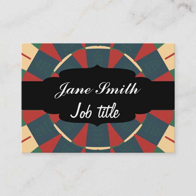 Carte De Visite Kaléidoscope mandalaïque (Devant)