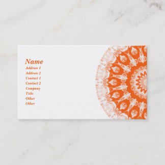 Carte De Visite Kaléidoscope orange de sorbet