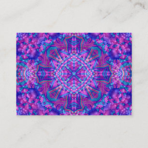 Carte De Visite Kaleidoscope Vintage violet et bleu