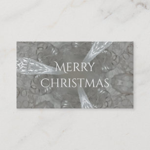 Carte De Visite Kaleidoscopique décorative gris argent antique