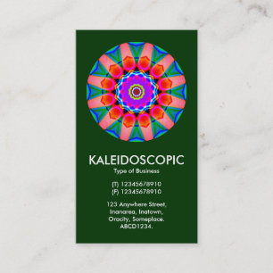 Carte De Visite Kaliedoscopic Mandala 03 - Vert foncé (003300)