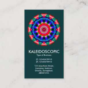 Carte De Visite Kaliedoscopic Mandala 04 - Vert foncé (003333)