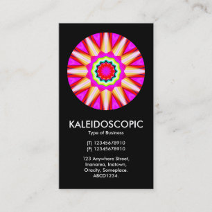 Carte De Visite Kaliedoscopic Mandala 05 - Noir