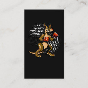 Carte De Visite Kangaroo Humour Boxer Animal Fun Boxer