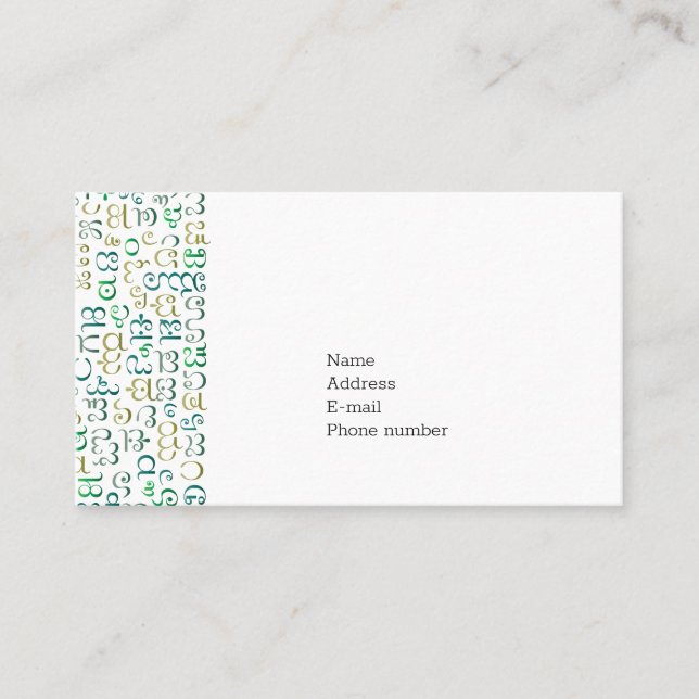 Carte De Visite Kannada (Devant)