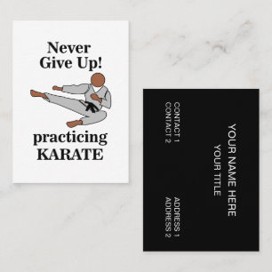 Carte De Visite Karate Black Belt Martial Arts Academy