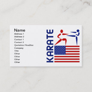 Carte De Visite Karaté Etats-Unis