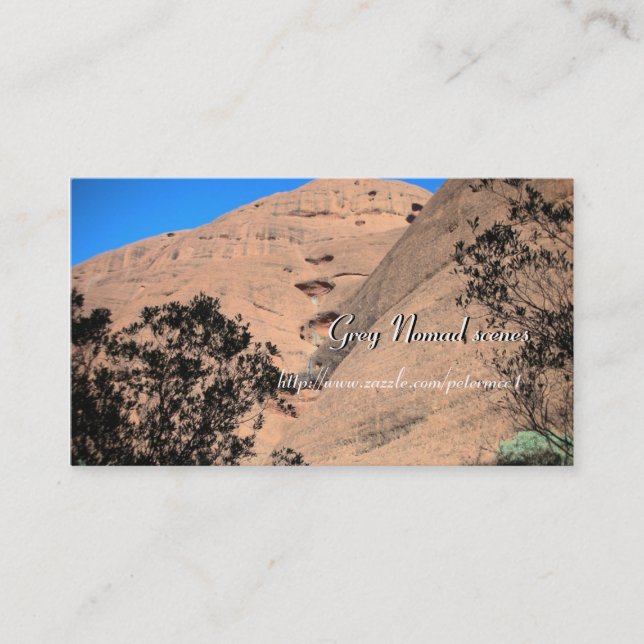 Carte De Visite Kata Tjuta, scènes grises de nomade (Devant)