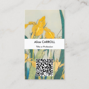 Carte De Visite Katsushika Hokusai - Grasshopper et Iris