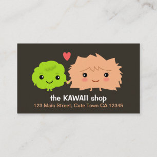 Carte De Visite Kawaii Wasabi et Ginger s'aiment l'un l'autre