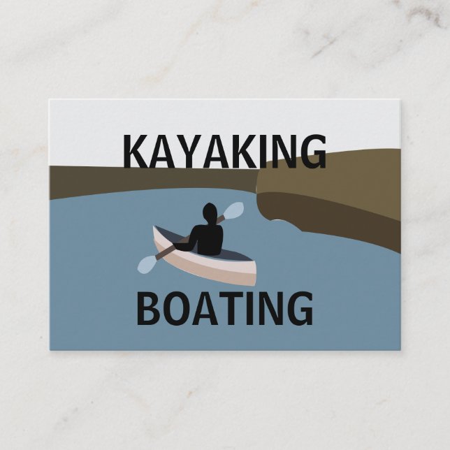 Carte De Visite Kayak Kayakisme Bateau (Devant)