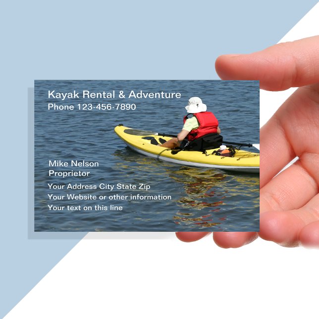 Carte De Visite Kayak Location & Extérieur (Créateur téléchargé)