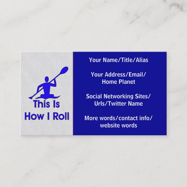 Carte De Visite Kayaking (Devant)