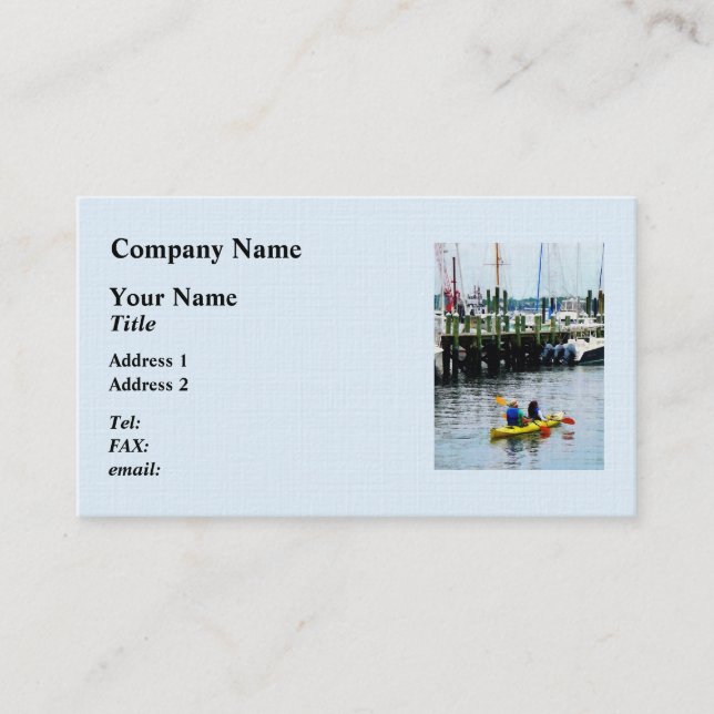Carte De Visite Kayaking Bristol RI (Devant)