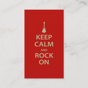 Carte De Visite Keep Calm and Rock On !