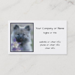 Carte De Visite Keeshond et Columbine - Photo de chien