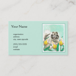 Carte De Visite Keeshony in Tulips Peinture mignonne Original Chie