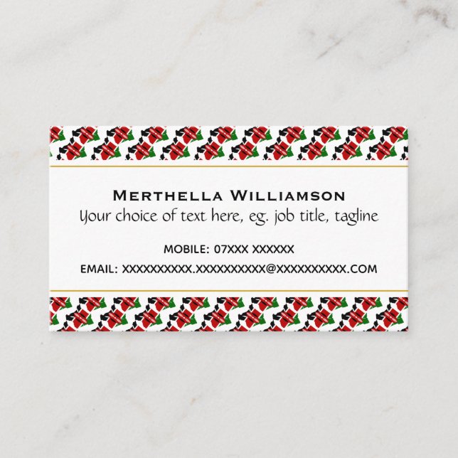 Carte De Visite KENYA Écriture chrétienne Jean 3:16 (Devant)