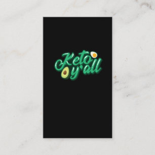 Carte De Visite Keto Diet Low Carb High Grat Fitness Nutrition