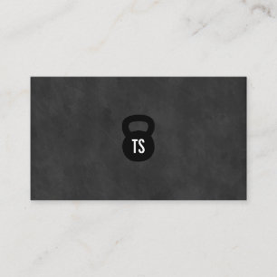 Carte De Visite Kettle Bell Personal Trainer Chalkboard
