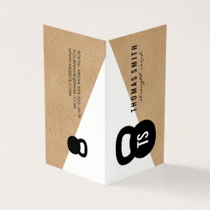 Carte De Visite Kettle Bell Personal Trainer Géométrique