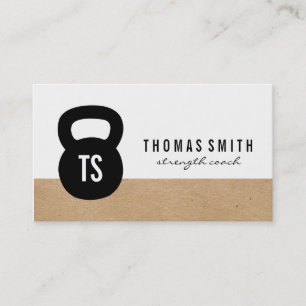 Carte De Visite Kettle Bell Personal Trainer Géométrique