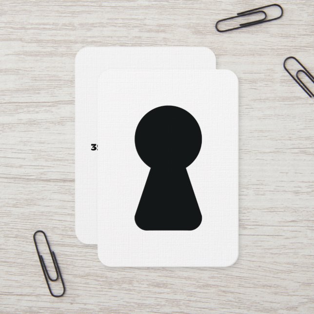 CARTE DE VISITE KEYHOLE (Devant/Arrière en situation)