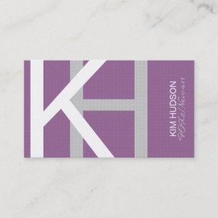 Carte De Visite Kim H Monogramme Texturé Tendance