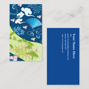 Carte De Visite Kimono bleu