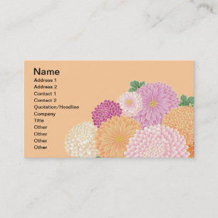Carte De Visite Kimono Motif japonais floral