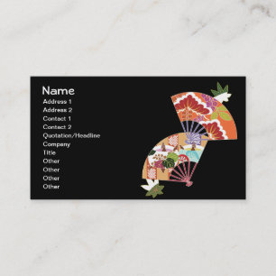 Carte De Visite Kimono Motif japonais floral