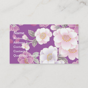 Carte De Visite Kimono Motif japonais floral